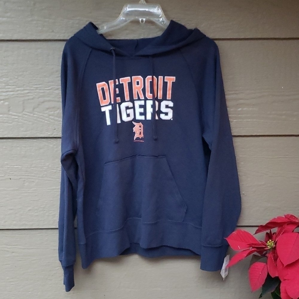 Detroit Tigers Hoodie Navy Pullover MLB Licensed